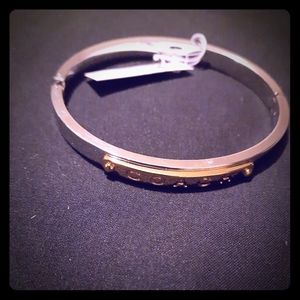 1 Coach Silver and Gold Tone Bracelet Bangle